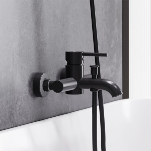 Купить Смеситель для ванны с душем Damixa Scandinavian Pure 361000300 черный в Москве с доставкой Смеситель для ванны с душем Damixa Scandinavian Pure 361000300 черный