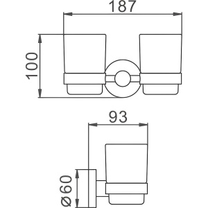 Стакан Haiba HB83 08, двойной