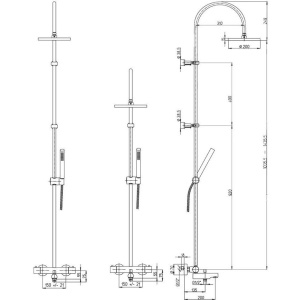 Душевая стойка Paini Cox 78CR687TH1KM