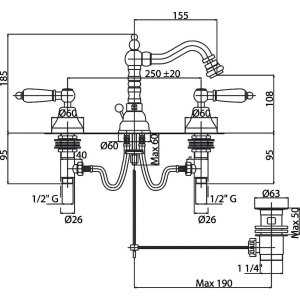 Купить Смеситель для биде Cezares Diamond DIAMOND-BBS2-02-Sw в Москве с доставкой Смеситель для биде Cezares Diamond DIAMOND-BBS2-02-Sw