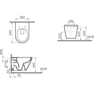 Унитаз подвесной VitrA Integra Round 7041B003-0075 безободковый