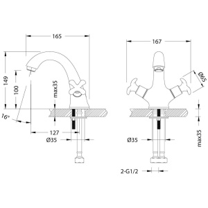 Смеситель для раковины Lemark Flora LM0106C