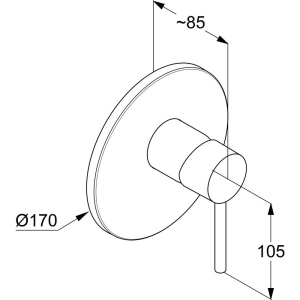 Смеситель для душа Kludi Bozz 386553976 черный