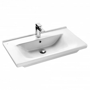 Тумба с раковиной Aquaton Капри 80 1A2302K1KP010 белая