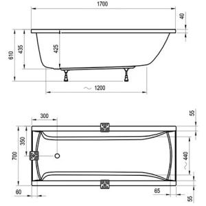 Акриловая ванна Ravak Classic 170х70 C541000000 белая