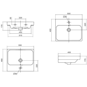 Купить Тумба с раковиной Aquaton Сканди 55 1A2517K0SD010 белый глянец в Москве с доставкой Тумба с раковиной Aquaton Сканди 55 1A2517K0SD010 белый глянец