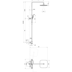 Купить Душевая стойка Ravak Flat X070443 черный в Москве с доставкой Душевая стойка Ravak Flat X070443 черный