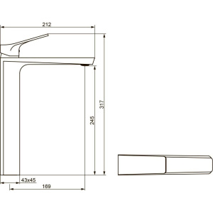 Смеситель для раковины Damixa Urban DX9502200 хром