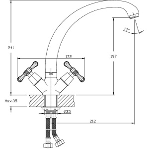 Смеситель для кухни Rush Bianki BI7650-27