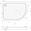 Поддон для душа BelBagno Tray L 120х80 R550 с сифоном