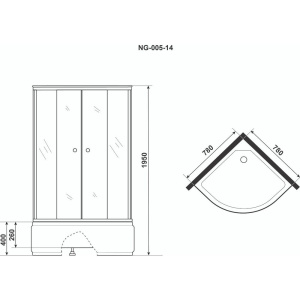 Душевой уголок Niagara NG-005 с поддоном
