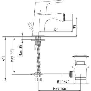 Смеситель для биде E.C.A. Luna 102810192EX