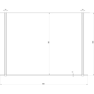 Душевая перегородка Ravak Walk-In Free 160 + кронштейн 100 см, черный 2 шт