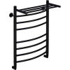 Полотенцесушитель водяной Comfysan Noumi W-8 80х50 черный матовый, с полкой