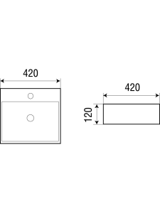 Раковина накладная 420х420х120 WeltWasser ELBACH 2177 (10000003862)