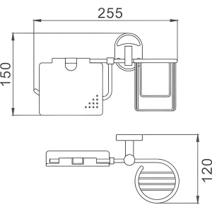 Держатель туалетной бумаги Haiba HB19 03-1 с держателем освежителя воздуха