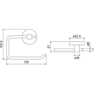 Держатель туалетной бумаги IDDIS Sena SENSS00i43 открытый