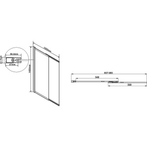 Шторка на ванну Vincea VSB-1E100CLGM 100 см, профиль вороненая сталь, стекло прозрачное