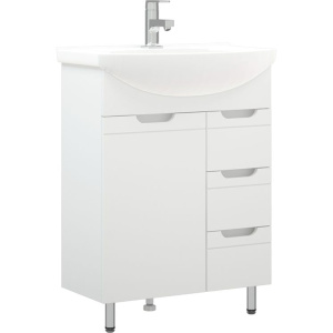 Тумба с раковиной Corozo Лея 65 белая