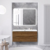Мебель для ванной BelBagno Acqua 120 подвесная, rovere rustico, белая глянцевая раковина