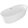 Акриловая ванна Grossman GR-1201 165x75 см, отдельностоящая, овальная, с каркасом, со сливом-переливом