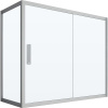 Шторка на ванну Kubele DE019 PR-CLN-MT 150х90 см, профиль матовый хром