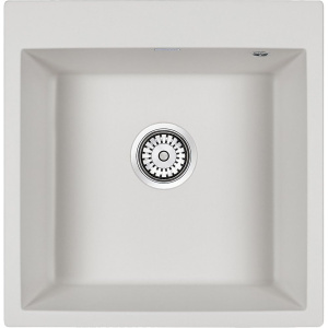 Комплект Мойка кухонная Paulmark Kante 50 PM105152-WH белый + Смеситель РМС PL5 PL5-017F белый