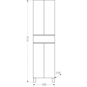 Купить Шкаф-пенал СаНта Марс 50 напольный в Москве с доставкой Шкаф-пенал СаНта Марс 50 напольный