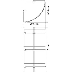 Полка Wasserkraft K-3133 угловая