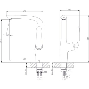 Смеситель для кухни Rush Island IS6535-22