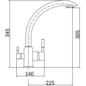 Смеситель для кухни Fashun A54309-7A черный