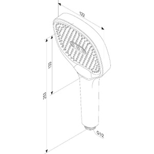 Купить Душевая лейка Damixa Merkur 940020300 черная в Москве с доставкой Душевая лейка Damixa Merkur 940020300 черная