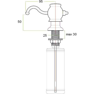 Купить Дозатор для кухонной мойки Zorg ZR-24 сталь в Москве с доставкой Дозатор для кухонной мойки Zorg ZR-24 сталь