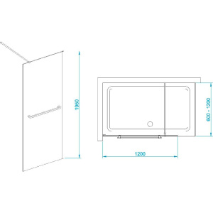 Душевая перегородка RGW Walk In WA-040 120х195, профиль хром