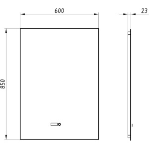 Зеркало ASB-Mebel Оскар 60 с подсветкой и часами
