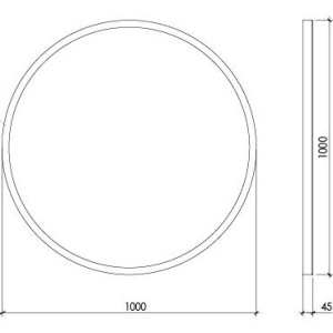 Зеркало круглое Armadi Art Vallessi 100 см, черное, с подсветкой