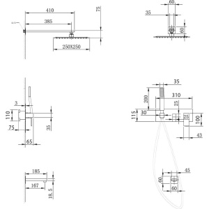 Душевой комплект Abber Daheim AF8217 С ВНУТРЕННЕЙ ЧАСТЬЮ, хром