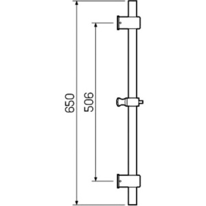 Душевая штанга РМС RACK SUS124-RACK-1