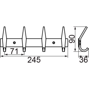 Крючок Veragio Gifortes VR.GFT-9074.CR хром