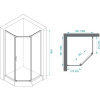 Душевой уголок RGW Passage PA-86 1000x1000x1950, профиль хром
