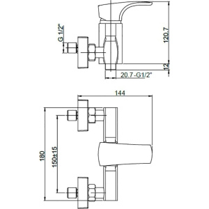Смеситель для душа Paini Angel ANCR511LMKM