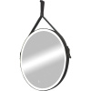 Зеркало круглое Art&Max Milan 100, черный ремень