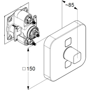 Смеситель для душа Kludi Push 387110538