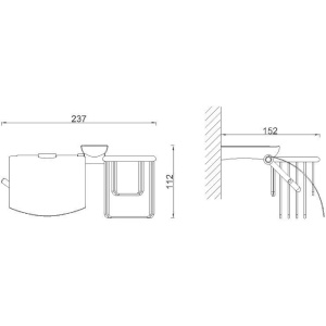 Держатель туалетной бумаги Rush Luson LU16122 с держателем для освежителя