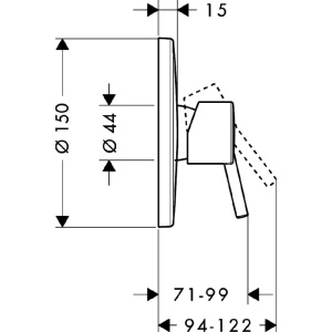 Купить Смеситель для душа со скрытой частью Hansgrohe Talis S2 32675000S в Москве с доставкой Смеситель для душа со скрытой частью Hansgrohe Talis S2 32675000S