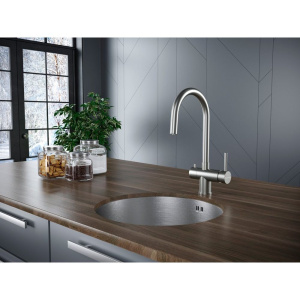 Смеситель для кухни Paulmark Heller He213218-SS, нержавеющая сталь