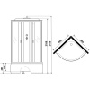 Душевая кабина Niagara NG-2507-14 с высоким поддоном, с сиденьем