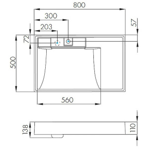 Раковина мебельная Aquaton Рейн 80 1A72113KRW010 белая