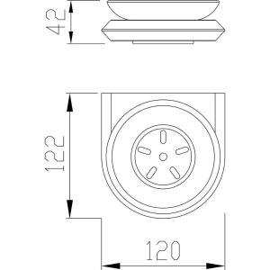 Мыльница Cezares Liner SODS-01 хром