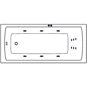 Купить Акриловая ванна Excellent Aquaria WAEX.AQU17.LINE 170x75 см, с гидромассажем, с каркасом, со сливом-переливом в Москве с доставкой Акриловая ванна Excellent Aquaria WAEX.AQU17.LINE 170x75 см, с гидромассажем, с каркасом, со сливом-переливом